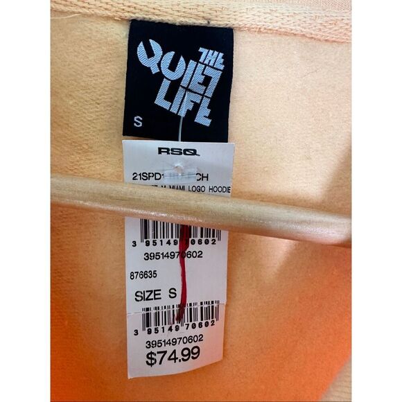 The Quiet Life Sunny Yellow Stitched Logo Pull Over Mens Hoodie Size Small - Picture 5 of 5